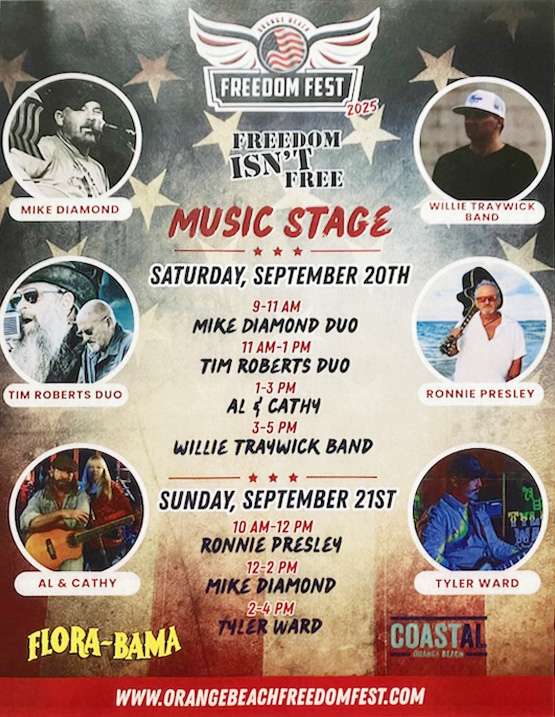 Freedom Fest Music Lineup Flyer 2025